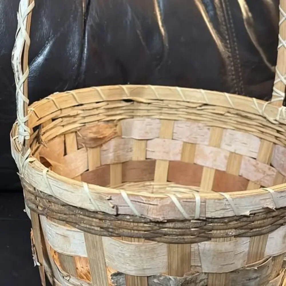 Handmade Birch Bark Basket
